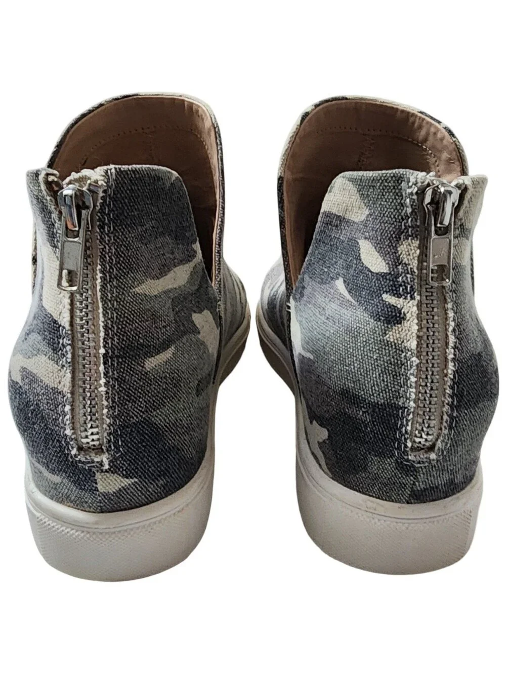 STEVE MADDEN Crushin Camo Hidden Wedge High Top Sneakers Size 10
